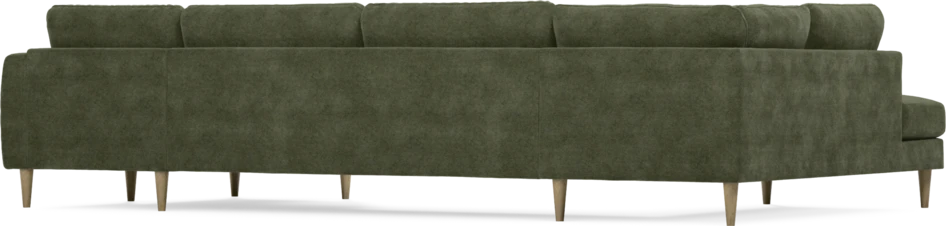 Bridge - 3-sits soffa med divan vänster och schäslong höger - Grön