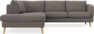 Madison - 2-sits soffa med divan vänster - Brun