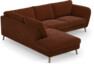 Madison Lux - 2-sits soffa med divan vänster - Orange