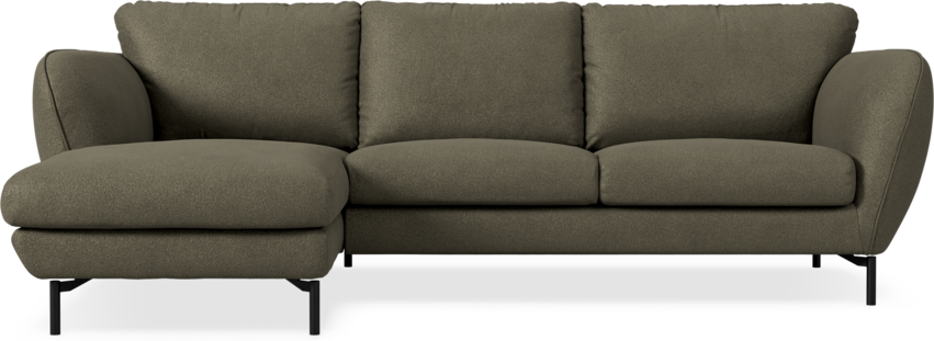 Madison Lux - 2-sits soffa med schäslong vänster - Brun