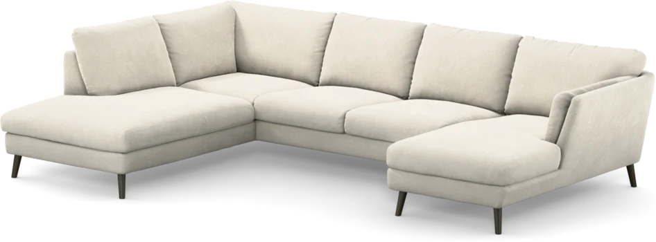 Madison Lux - 2-sits soffa med divan vänster och schäslong höger - Vit