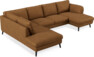 Madison Lux - 2-sits soffa med divan vänster och schäslong höger - Brun