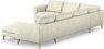 Bridge - Hörnsoffa, 2+3-sits med schäslong höger - Vit