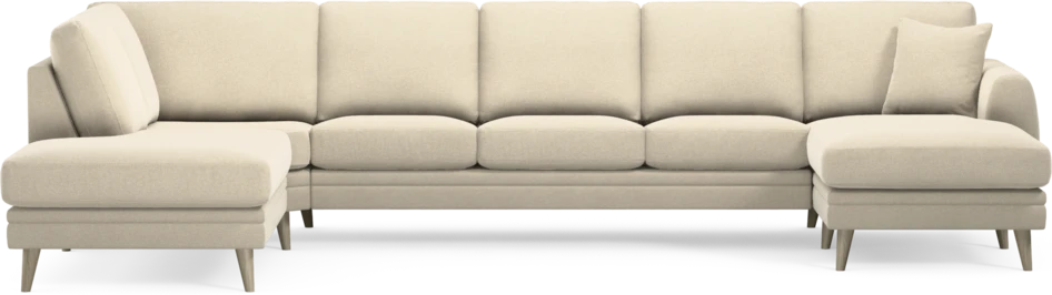 Eden - 3-sits soffa med divan vänster och schäslong höger - Beige