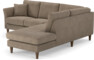 Eden - 2-sits soffa med divan - Brun