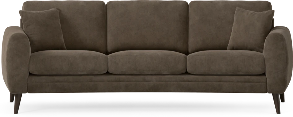 Eden - 3-sits soffa svängd - Brun