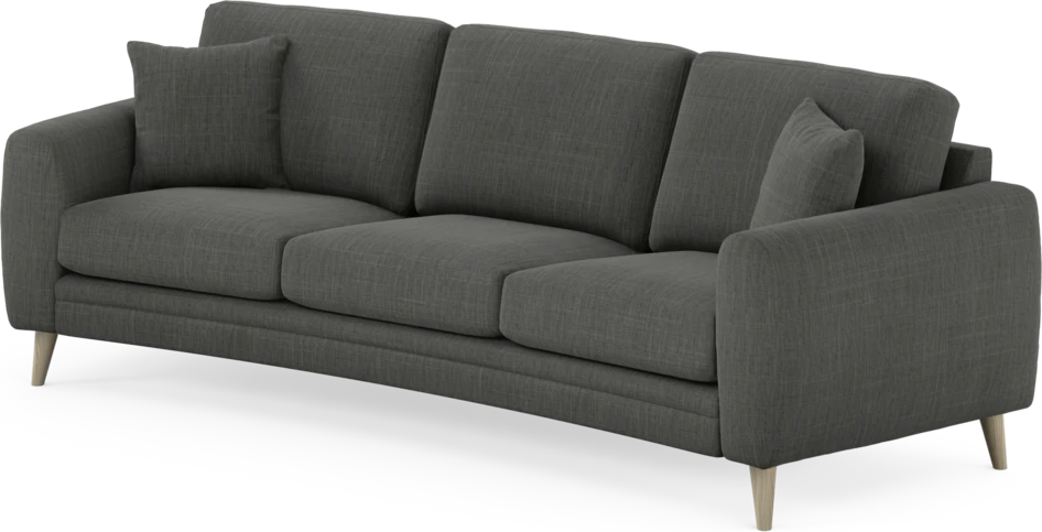 Eden - 3-sits soffa svängd - Grå