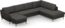 County - 3-sits soffa med schäslong vänster och divan höger - Grå