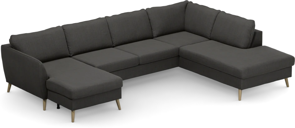 County - 3-sits soffa med schäslong vänster och divan höger - Grå