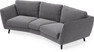 Madison - 3-sits soffa svängd, 70 cm - Grå