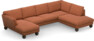 Madison Lux - 2-sits soffa med schäslong vänster och divan höger - Orange