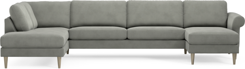Bridge - 3-sits soffa med divan vänster och schäslong höger - Grå