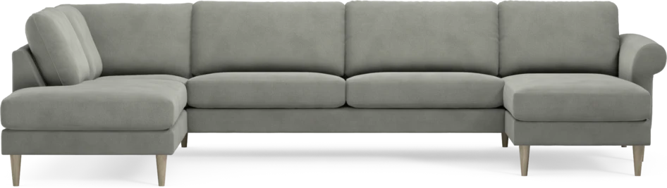 Bridge - 3-sits soffa med divan vänster och schäslong höger - Grå