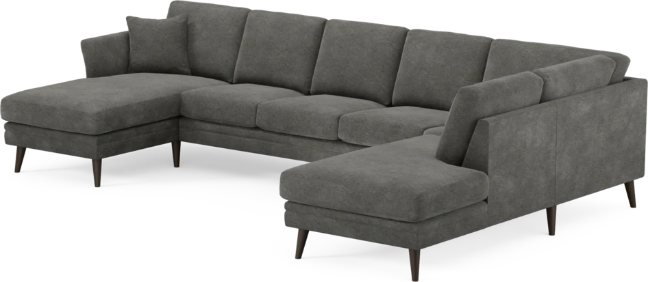 Eden - 3-sits soffa med schäslong vänster och divan höger - Grå