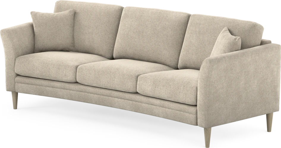 Eden - 3-sits soffa svängd - Beige