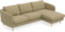 Madison Lux - 2-sits soffa med schäslong höger - Gul