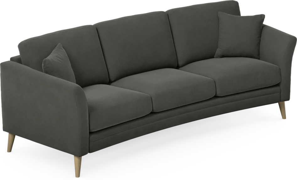Eden - 3-sits soffa svängd - Grå
