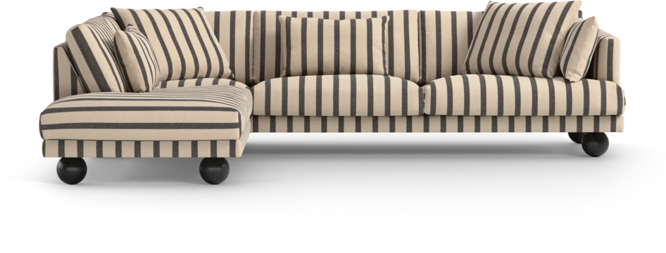 Harper - 3-sits soffa med divan vänster - Flerfärgad
