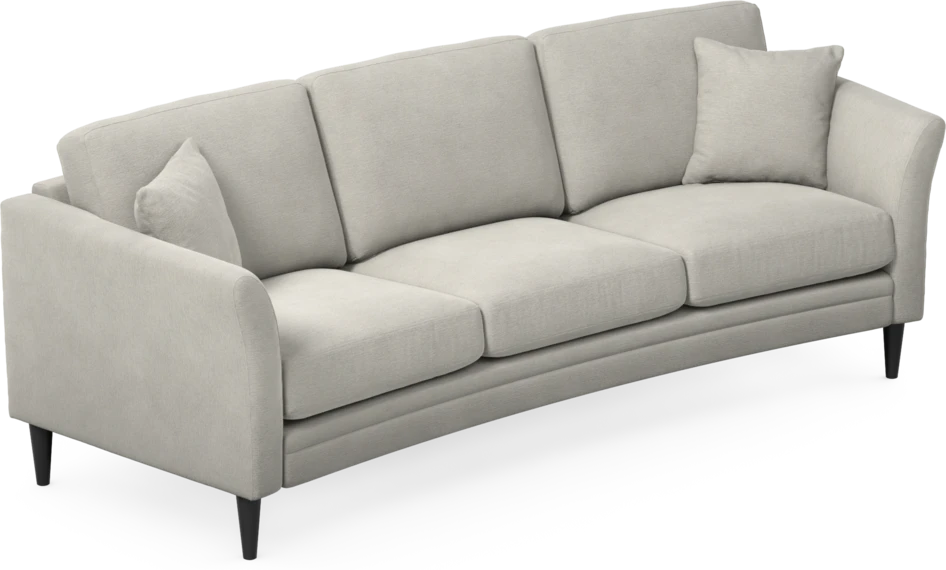 Eden - 3-sits soffa svängd - Grå