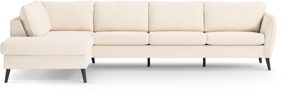 County - 3-sits soffa med divan vänster - Vit