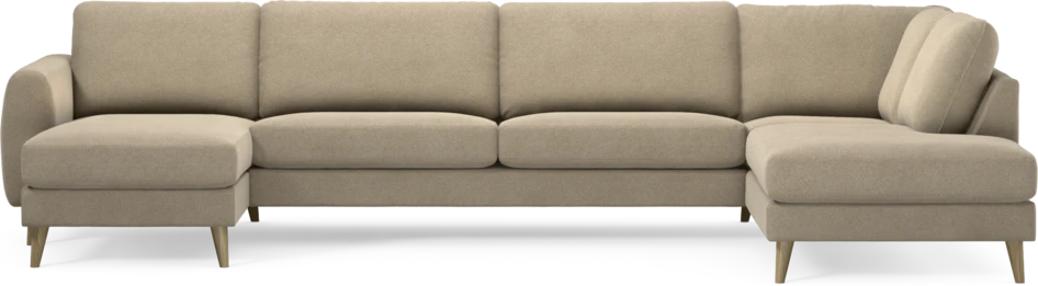 Bridge - 3-sits soffa med schäslong vänster och divan höger - Beige