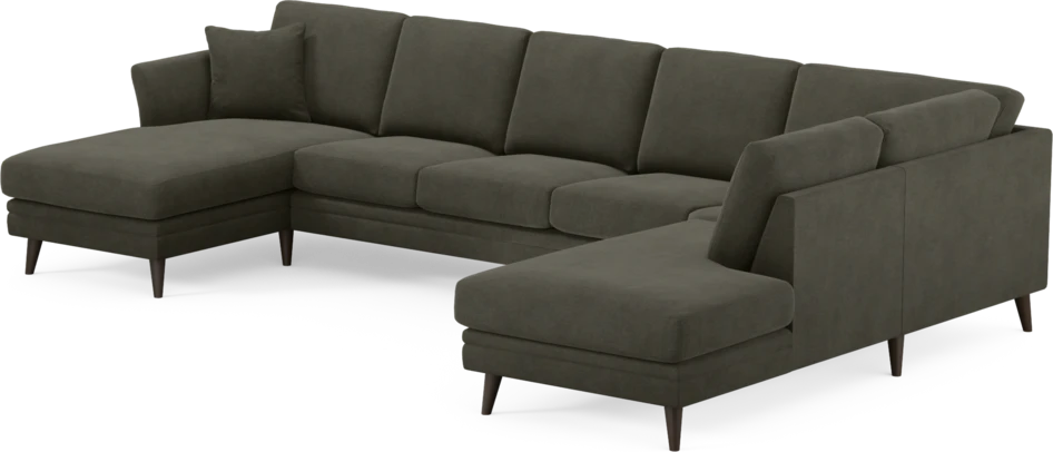 Eden - 3-sits soffa med schäslong vänster och divan höger - Grå