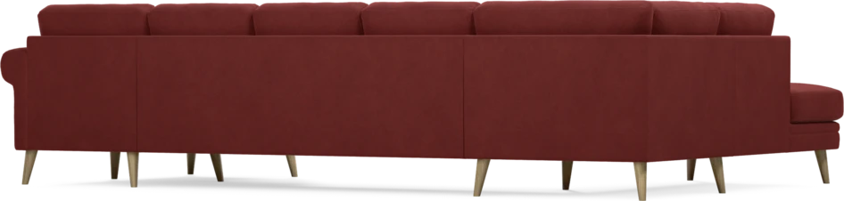 Eden - 3-sits soffa med divan vänster och schäslong höger - Röd