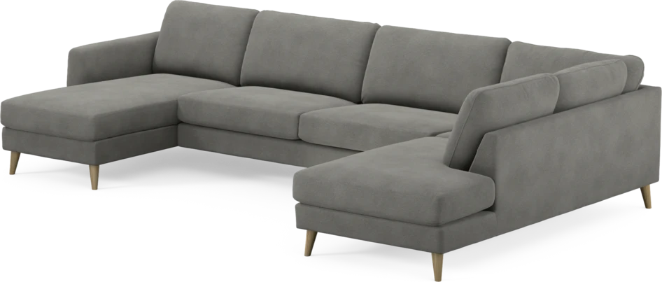 Bridge - 3-sits soffa med schäslong vänster och divan höger - Grå