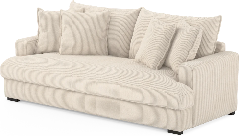 Mila - 3-sits soffa, hel dyna - Vit