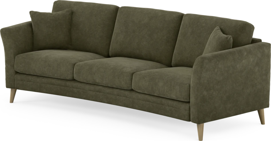 Eden - 3-sits soffa svängd - Grön