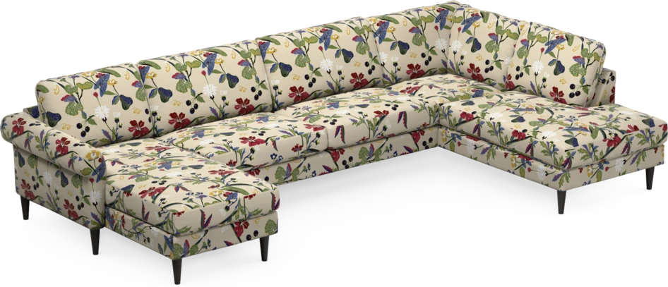 Bridge - 3-sits soffa med schäslong vänster och divan höger - Flerfärgad