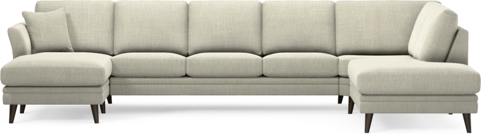 Eden - 3-sits soffa med schäslong vänster och divan höger - Beige