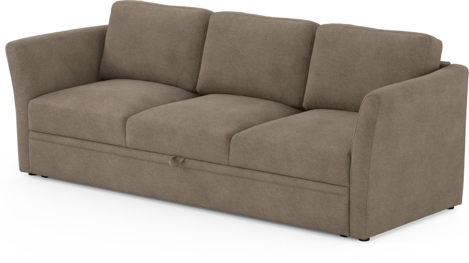 Öland - Bäddsoffa 3-sits, längsbäddad - Brun