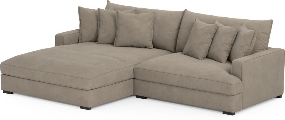 Rossi - 2-sits soffa med schäslong XL vänster - Beige