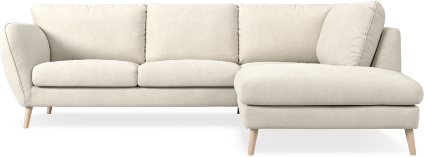 Madison Lux - 2-sits soffa med divan höger - Vit