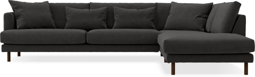 Harper - 3-sits soffa med divan höger - Grå