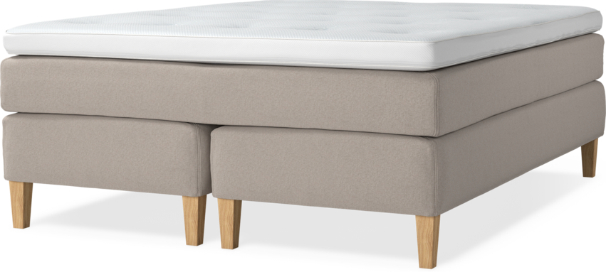 Delux Sense - Kontinentalsäng, dubbelsäng med bäddmadrass - Beige