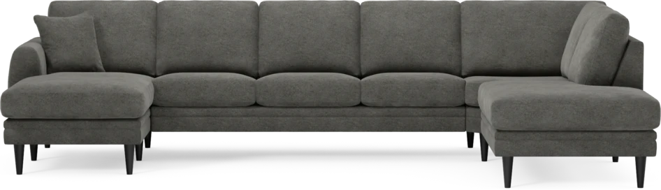 Eden - 3-sits soffa med schäslong vänster och divan höger - Grå
