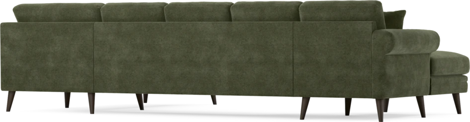 Eden - 3-sits soffa med schäslong vänster och divan höger - Grön