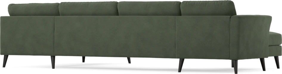 Bridge - 3-sits soffa med schäslong vänster och divan höger - Grön