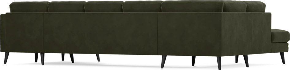 Eden - 3-sits soffa med divan vänster och schäslong höger - Grön