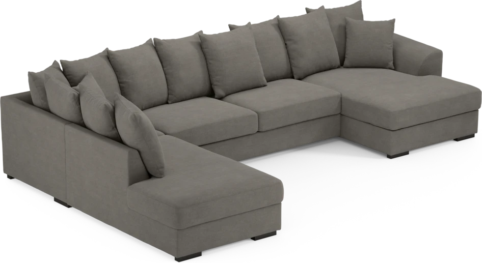 Town - 3-sits soffa med divan vänster och schäslong höger - Grå