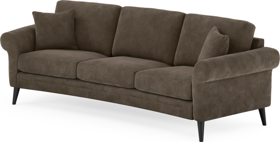 Eden - 3-sits soffa svängd - Brun