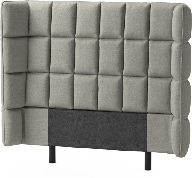 Delux Rutig - Sänggavel, 120-180 cm - Grå