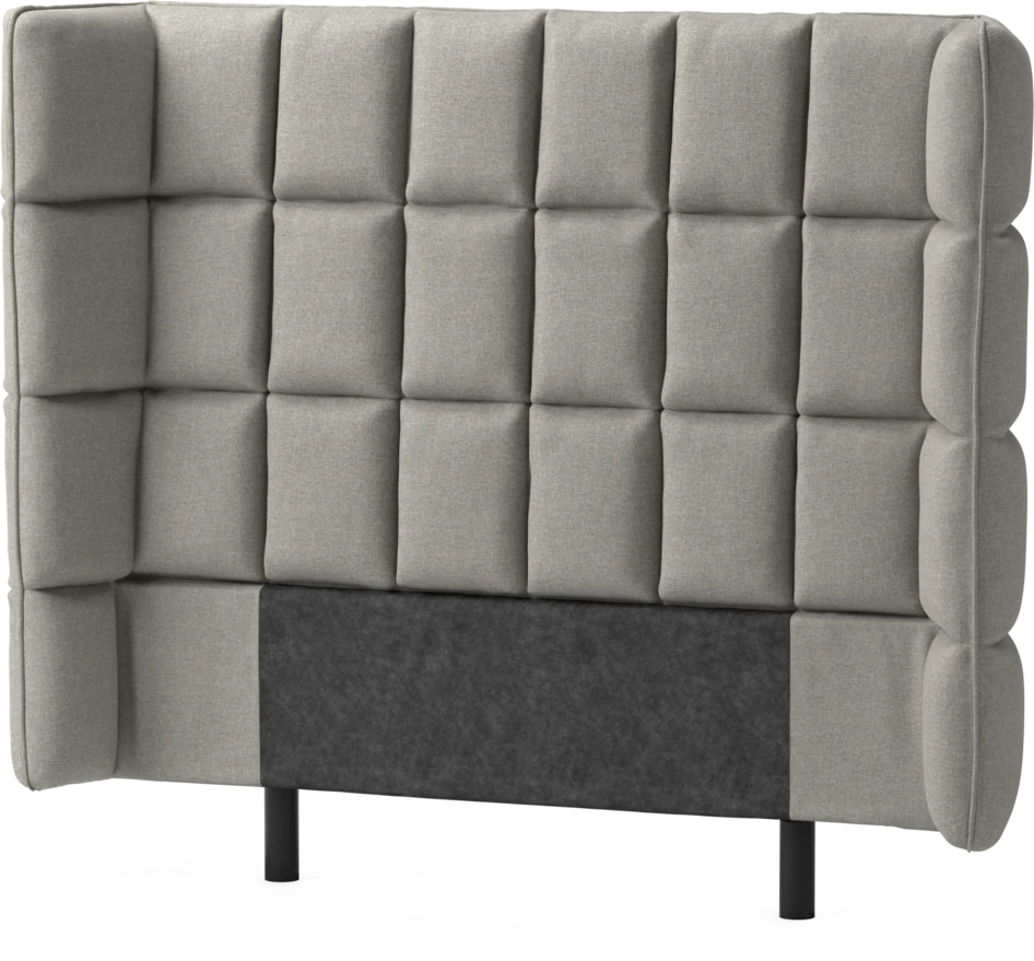 Delux Rutig - Sänggavel, 120-180 cm - Grå