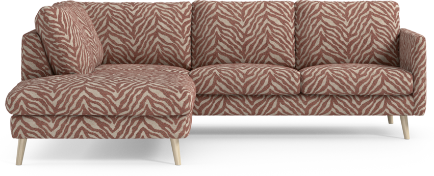 Madison Lux - 2-sits soffa med divan vänster - Orange