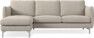 Madison Lux - 2-sits soffa med schäslong vänster - Beige