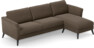 Bridge - 3-sits soffa med schäslong höger - Brun
