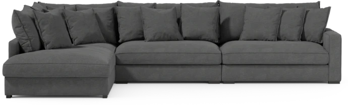 Rossi, 4-sits soffa med divan vänster