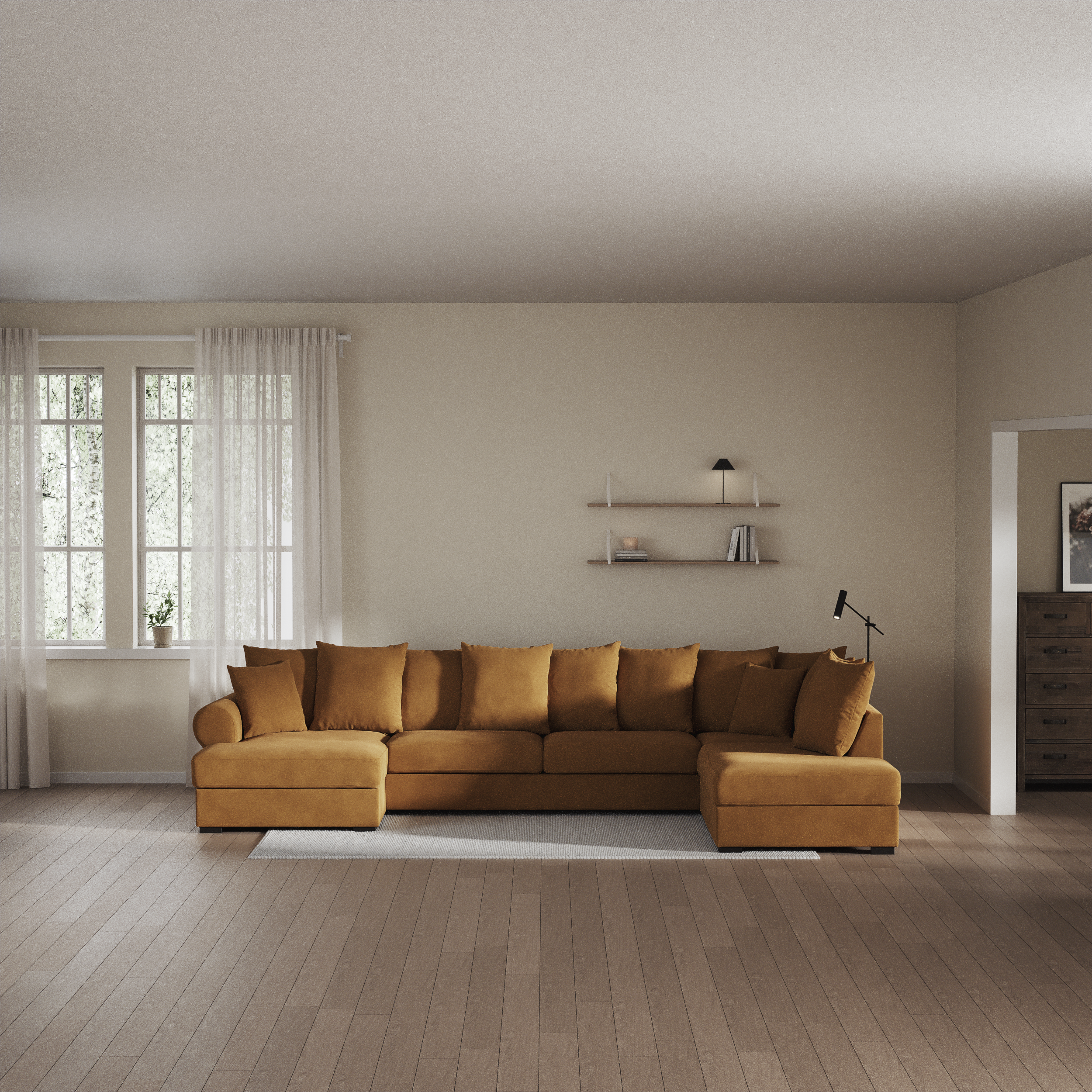 Town - 3-sits soffa med divan höger och schäslong vänster - inspiration